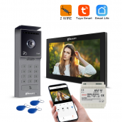 Zestaw 2- żyłowy D3-NRC_DIN wideodomofon 7" @Smart czarny + breloki